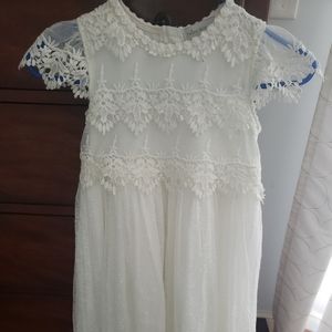 Trish Scully Size 8 White Lace Katrina First Communion Flower Girl Dress